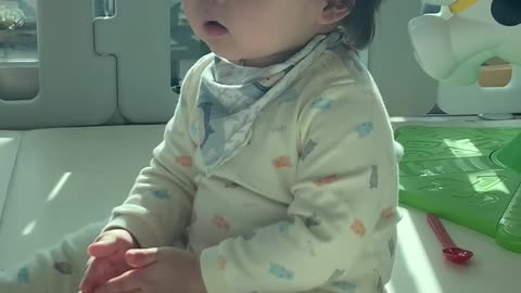 an excited baby