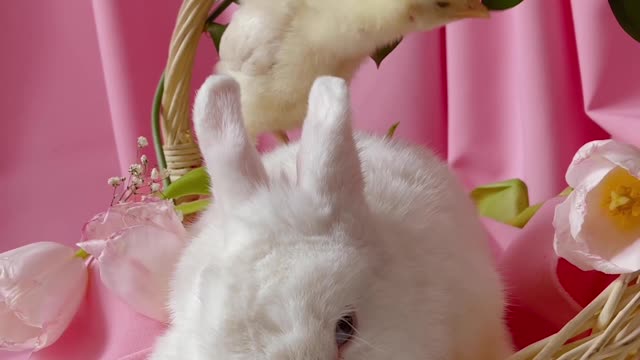 rabbit-and-chicks-on-an-easter-basket