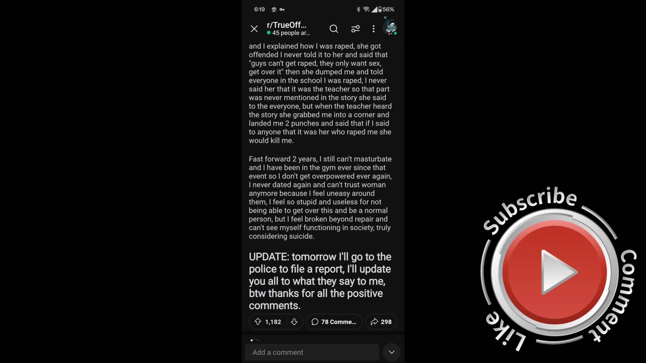 It's ok to rape men