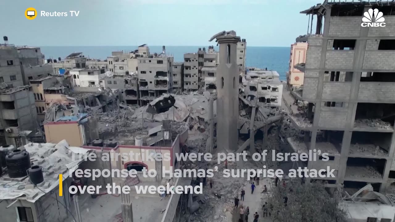 New drone video shows damage in Gaza from Israeli strikes