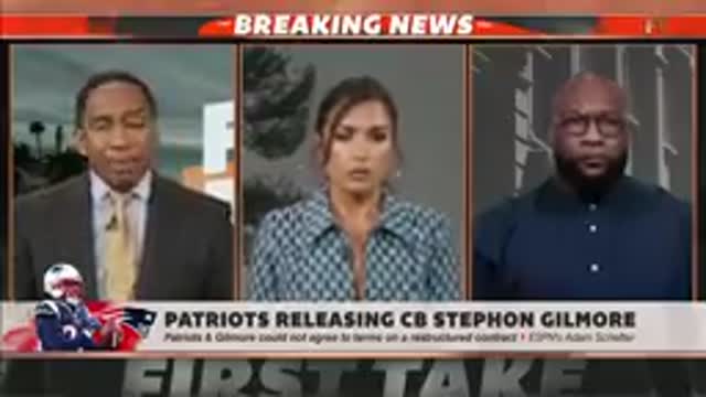 Stephen A. reacts to the Patriots' shocking release of Stephon Gilmore | First Take