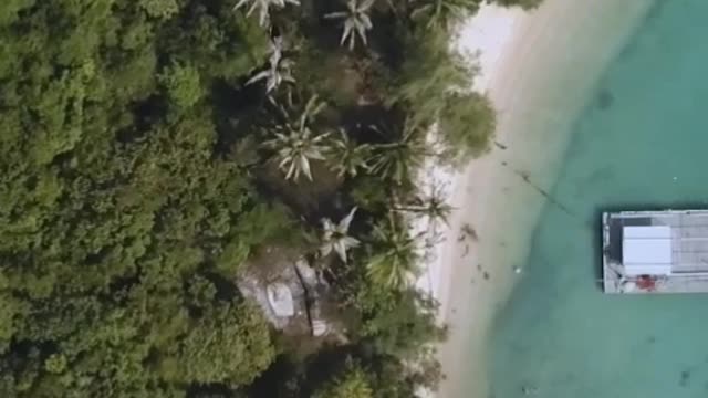 Aerial view of a beautiful seashore