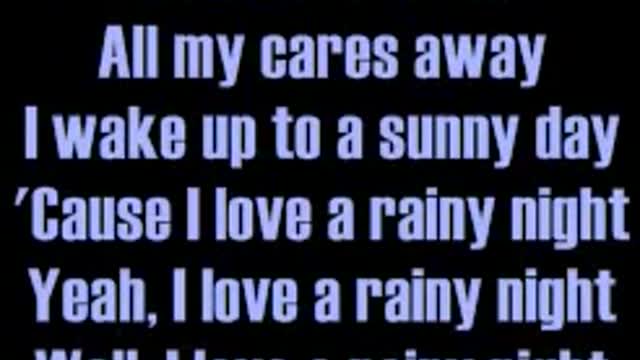 Eddie Rabbitt ~ I Love A Rainy Night ~ Lyrics
