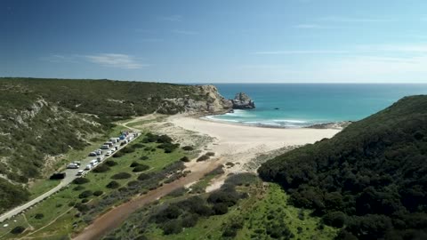 Paradise beach aerial view