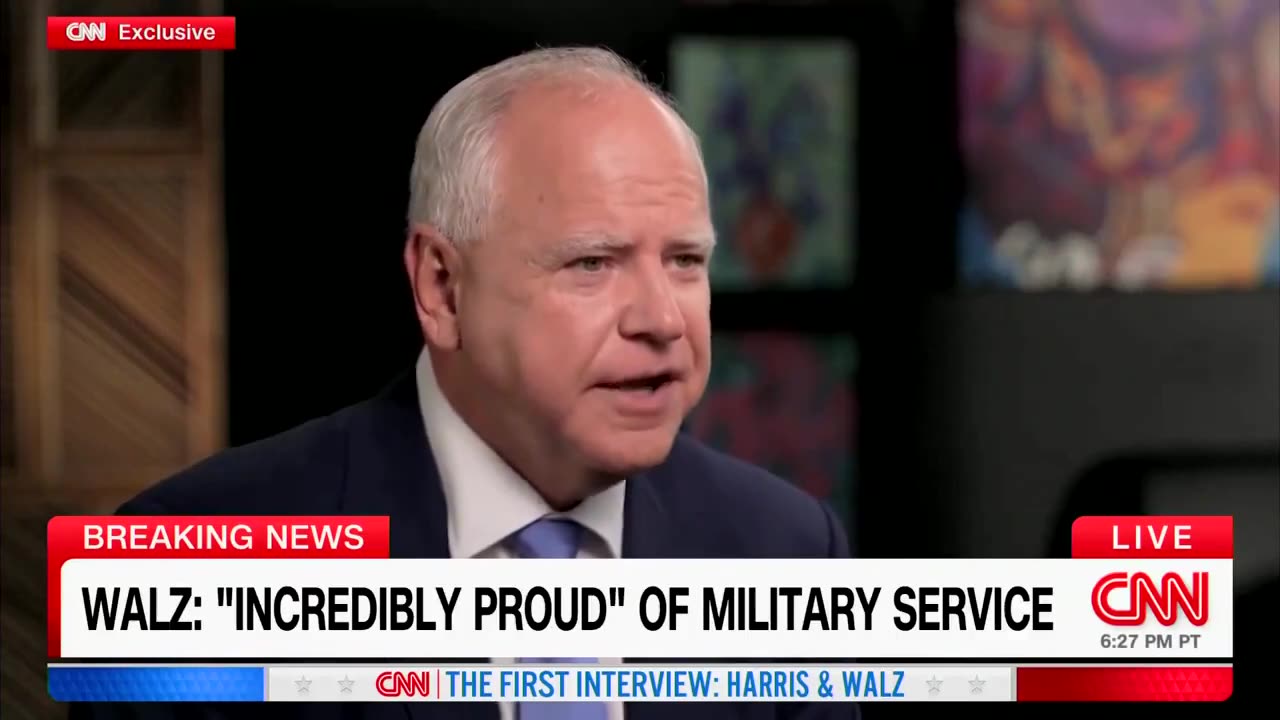 CNN's Dana Bash Presses Tim Walz Over Stolen Valor Allegations