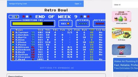 Vs. Detroit! Retro Bowl Gameplay #24