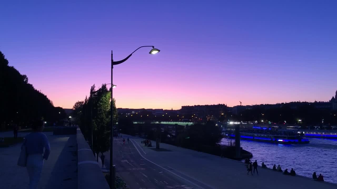 Purple Sunset at Seine River