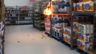 Flames Erupt in Retail Store