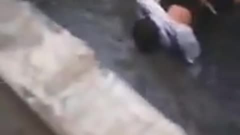 Woman Thrown Into The Sewer Drain