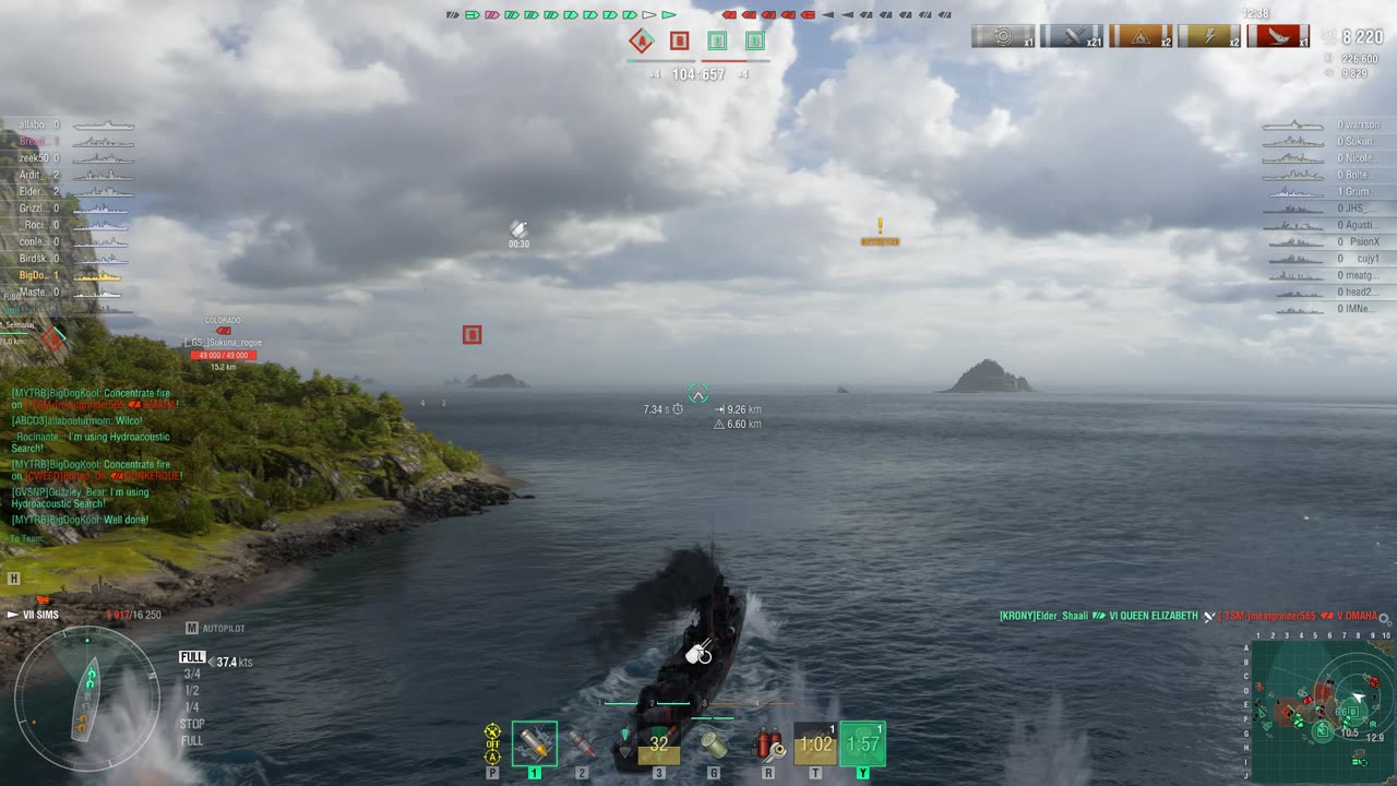 World of Warships Two Brothers Map.