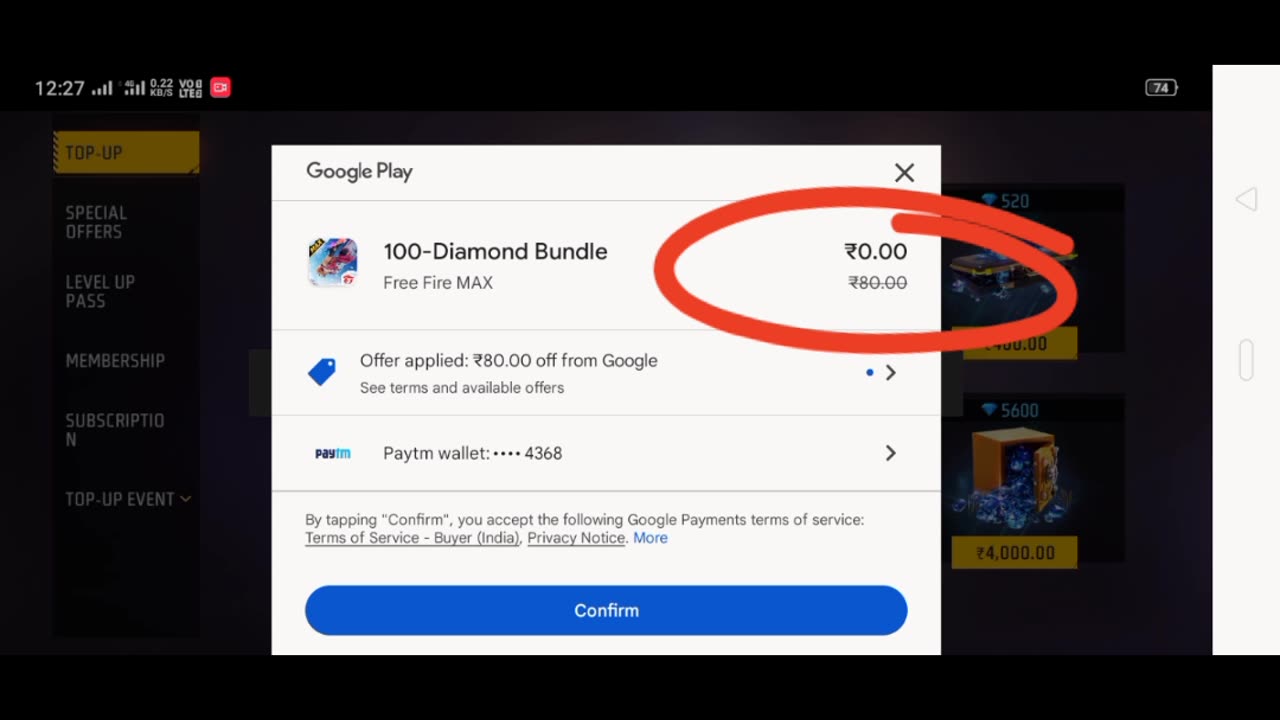 Free fire unlimited diamond free top up