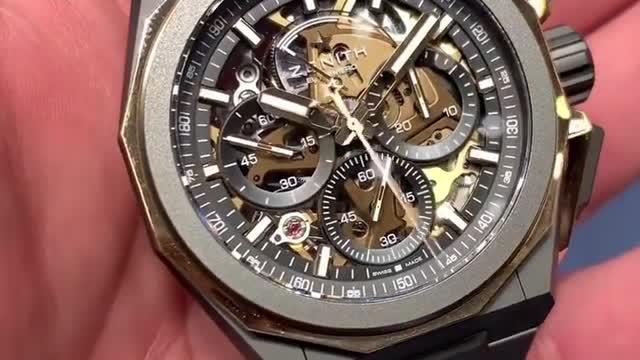 Zenith defy titanium case 1/100th of a second ultra-fast chronograph