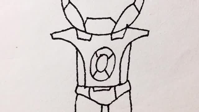 How to draw simple IRON MAN in 1 minute #drawing​ #draw​ #painting