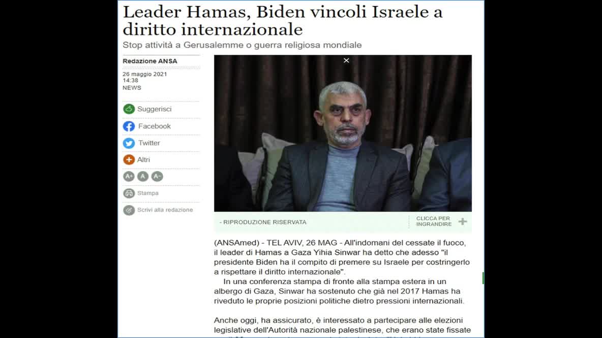 Qual'e' il vero motivo della recente guerra Israele-Hamas?