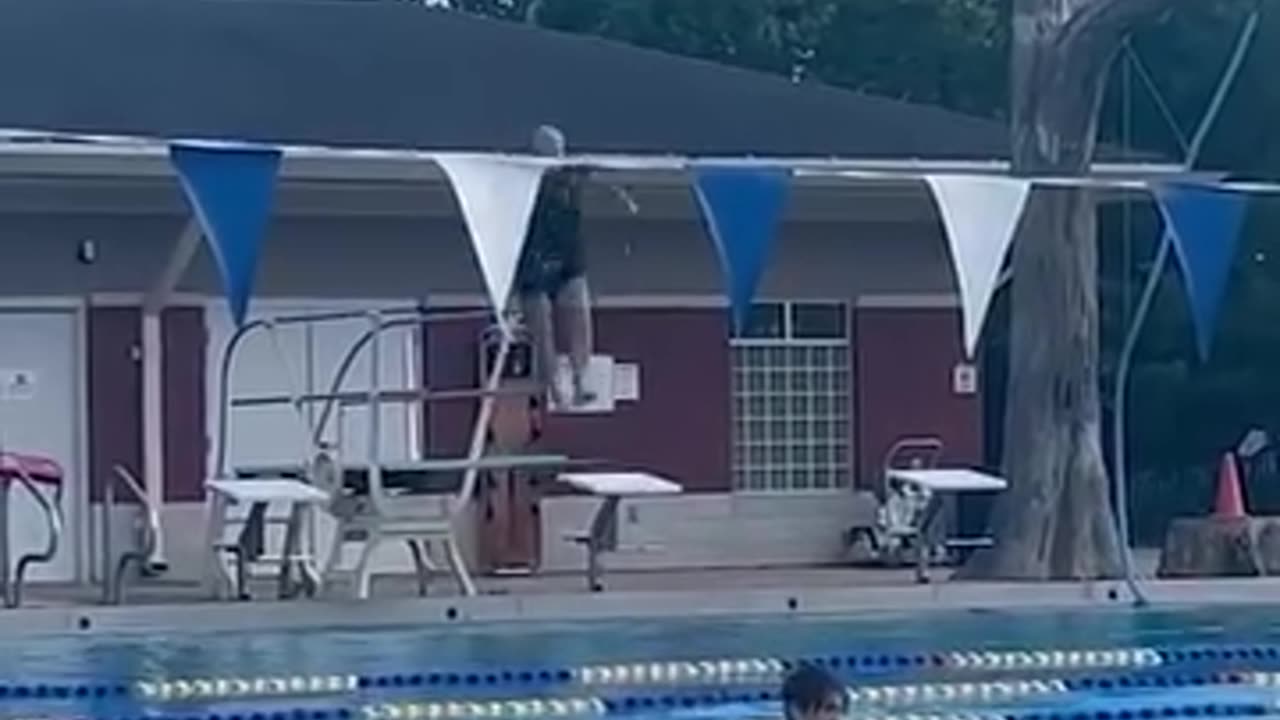 Old man on diving board is iconic