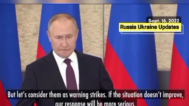 Putin chuckles at the Ukrainian counteroffensive and warns of a more serious response