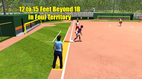 3 Umpires - Runner On 1B - Staring Position