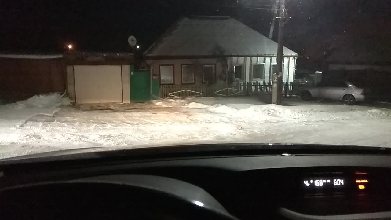 Driving in the village