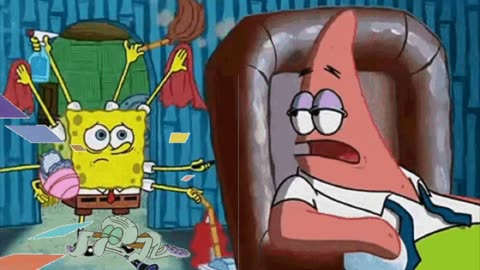 Squidward Is Playing With Tiles While Patrick Makes An Empty Promise 🤥