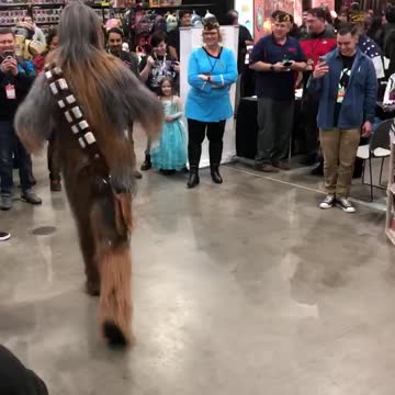 Chewbacca Breakdancing at Comic Con