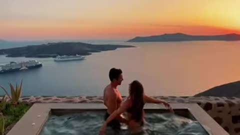 First feel with you #travel #naturelover #outdoorbathroom #honeymoontravel #honeymoondestination