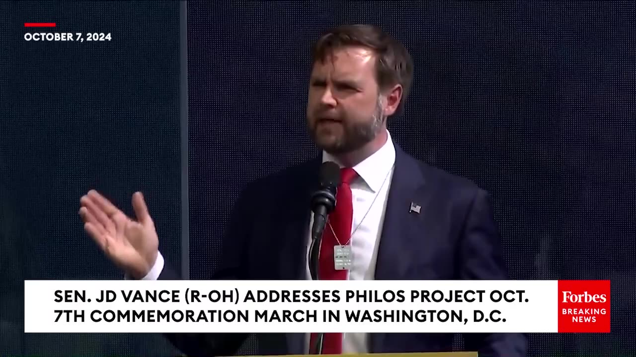 BREAKING- JD Vance Accuses Biden-Harris Of Doing Nothing To Get Hamas Hostages Back At Oct. 7 Event