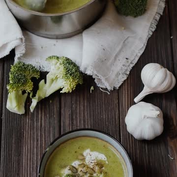 "Have a detoxifying green food soup."