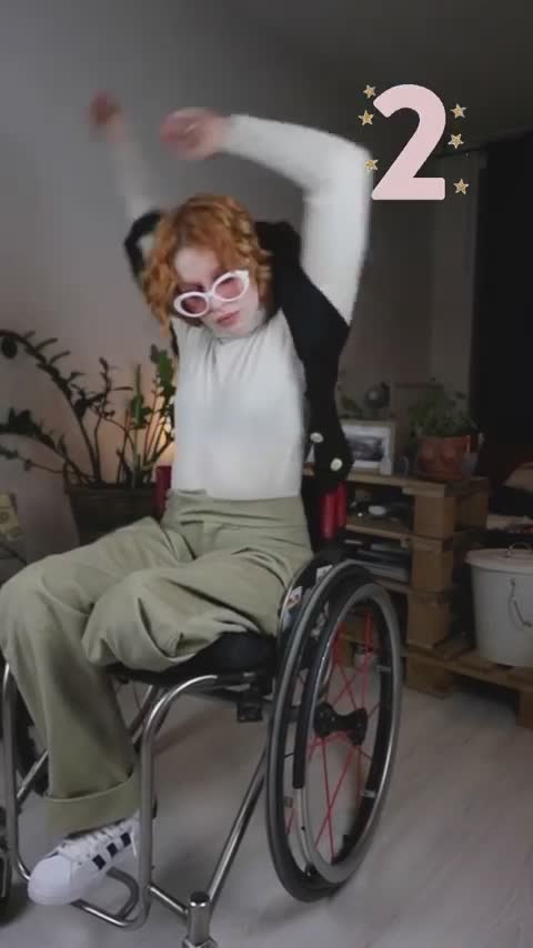 The beautiful amputee girl in a wheelchair