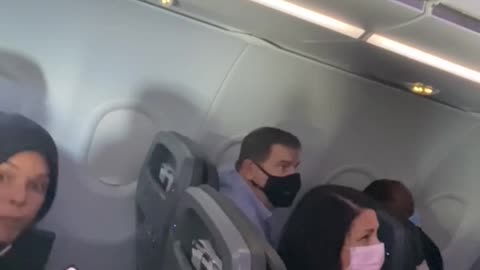 Aggressive Passengers Are Agitated on Airplane