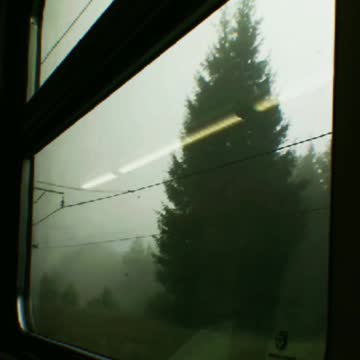 world through train window