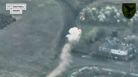 Ukrainian Drones Smashing into Russian Vehicles and Trenches