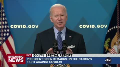 Biden gives new remarks on nation's fight against COVID-19