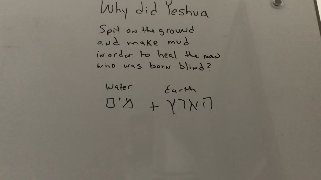 The Mysteries of God’s Word-Why did Yeshua spit on the ground?