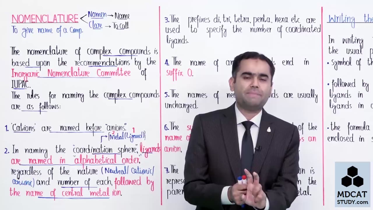 LEC#6 NOMENCLATURE OF COMPLEX COMPOUNDS