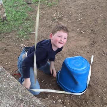 Boy Gives Himself Wedgie, Falls When Rope Attached To His Pants Breaks