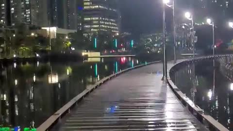 Deck across the lake at Busan Citizens Park