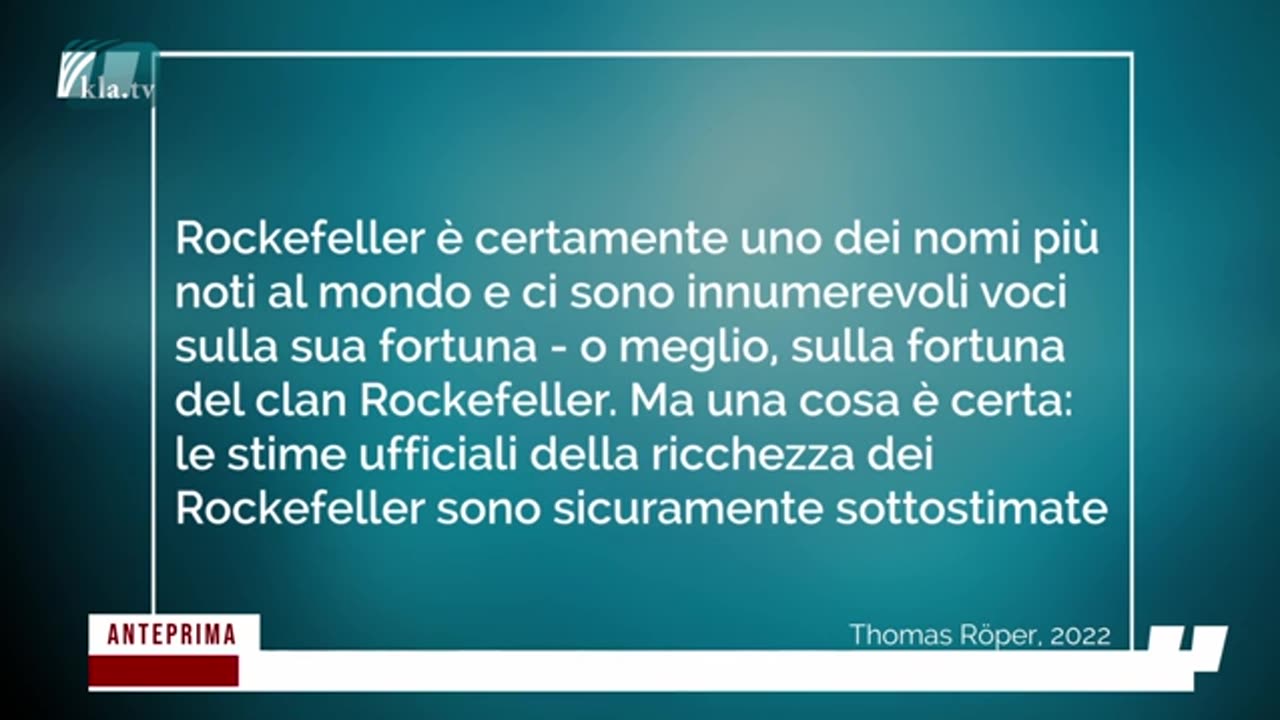 ⚠️ LA DINASTIA DEI ROCKEFELLER: UN PASSO AVANTI RISPETTO AGLI EVENTI MONDIALI?