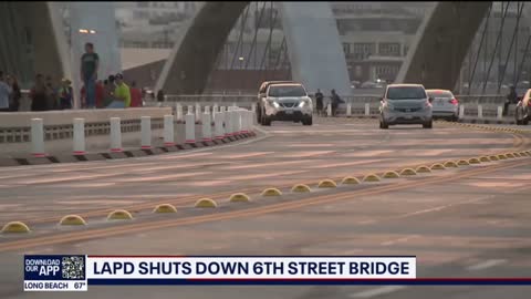 Los Angeles the LAPD forced to close the brand new $580M 6th street bridge due to illegal activity