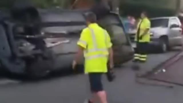 Failed Car Re Righting Hits Other Parked Cars #fails, #carfail, #rightingfail, #failarmy, #failure,