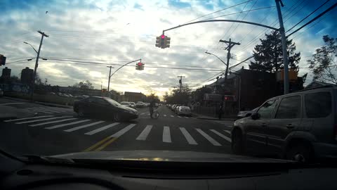 Red-Light-Running Cyclist Gets Hit by Car