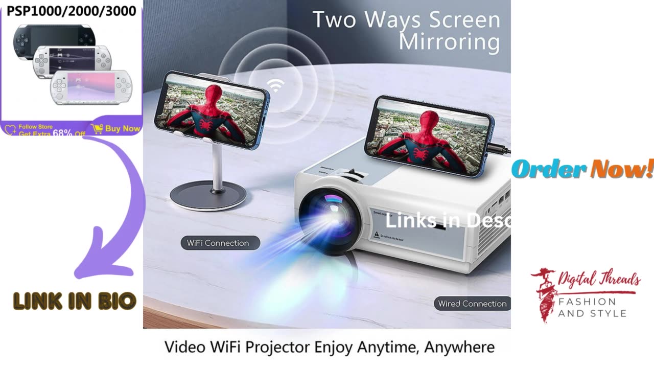 Global TFlag L36P Projector Full Hd 1080P 4K Wifi Mini LED Portable Projetor | #AliExpress #Amazon