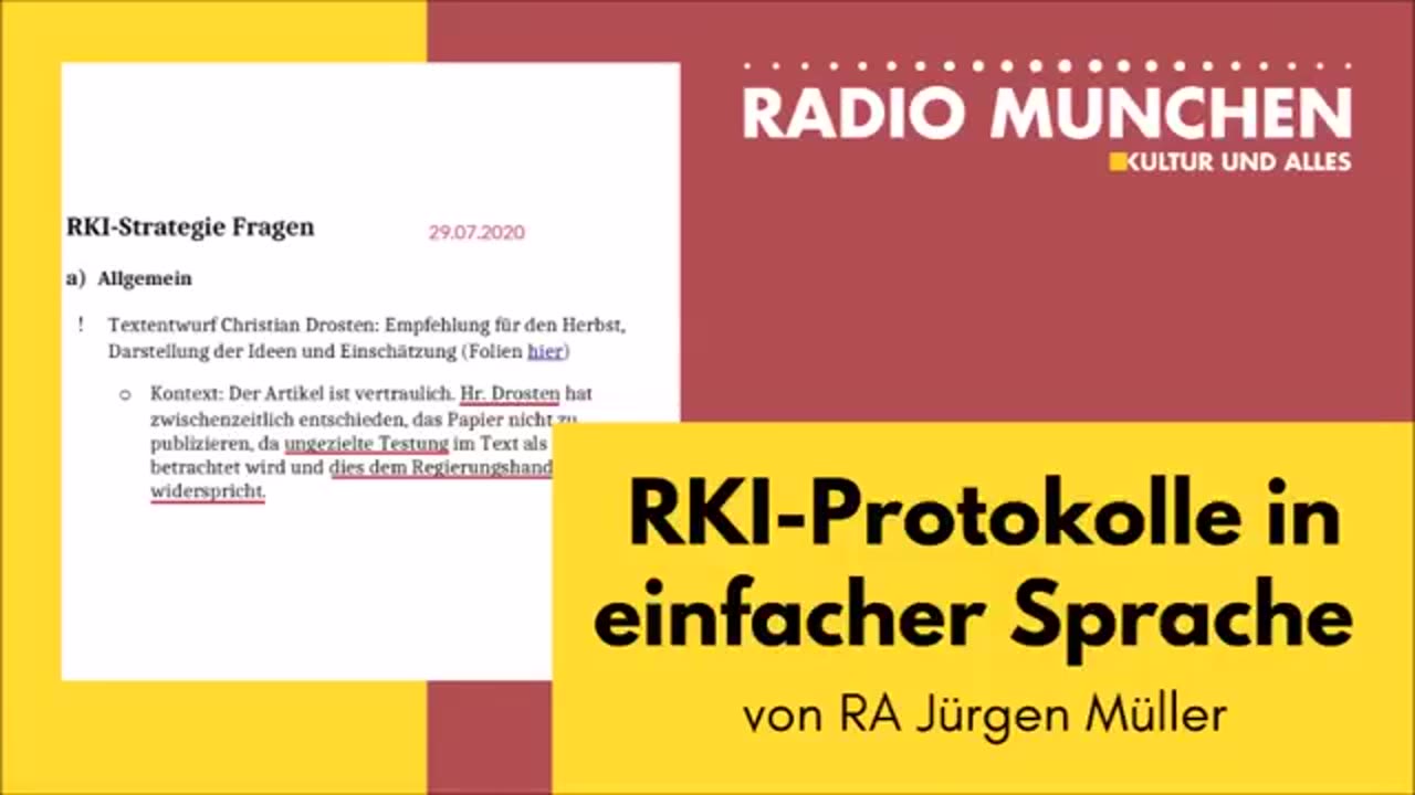 TOP Beitrag - RKI - Protokolle in einfacher Sprache - von Jürgen Müller vom 25. Juli 2024