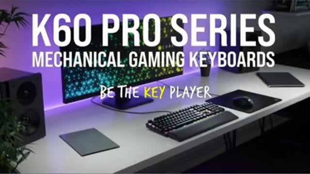 Corsair K60 RGB Pro Mechanical Gaming Keyboard CHERRY Mechanical Keyswitches Durable AluminumFrame