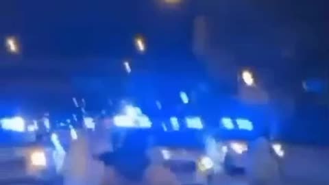 Mob Attacks Police SUV