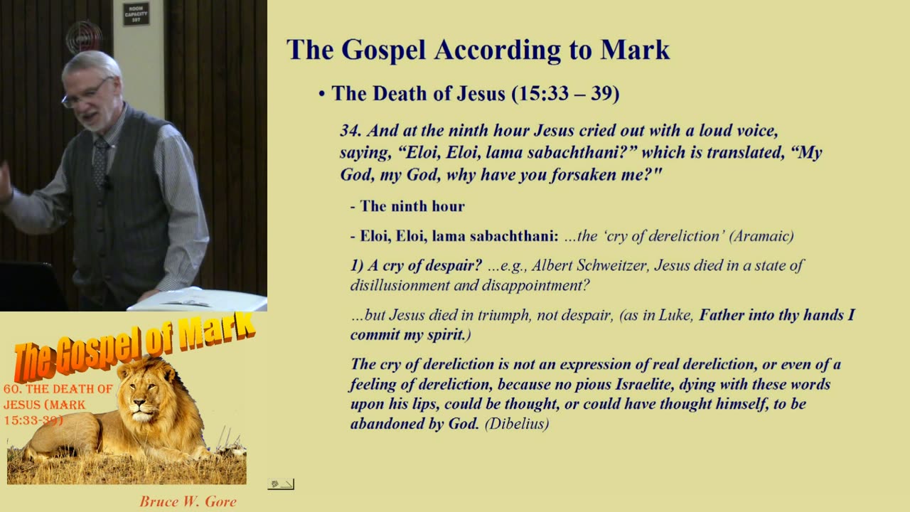 60. The Death of Jesus (Mark 15:33-39)