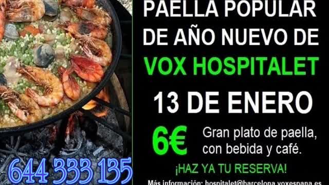 VOX celebrará su primera paella popular el 13-E en Barcelona rodeado de patriotas