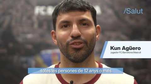 Sergio Aguero Promoting Vaccine To Children