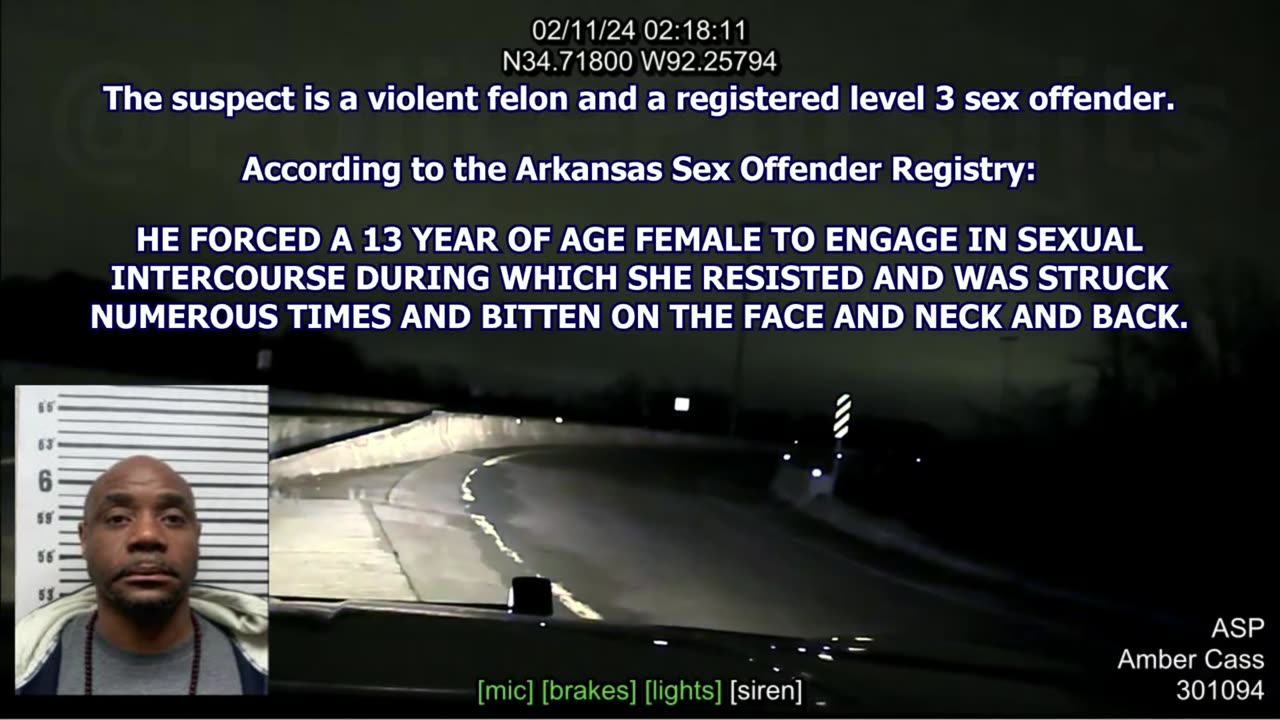Convicted Child Rapist leaps off bridge following PIT / TVI Maneuver by Arkansas State Police