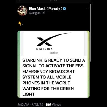 Elon Musk's Starlink TESTING SIGNALS for Emergency Broadcast System.