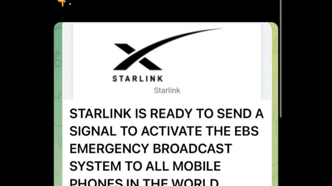 Elon Musk's Starlink TESTING SIGNALS for Emergency Broadcast System.